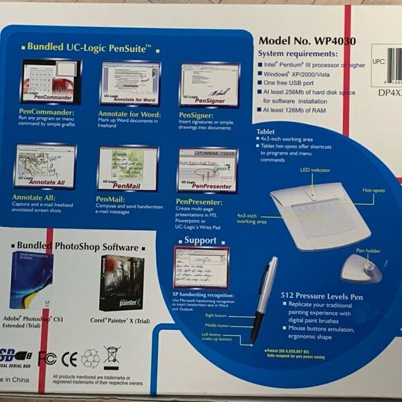 Digipro 4” x 3” drawing tablet PC or MAC new in box - Picture 4 of 6